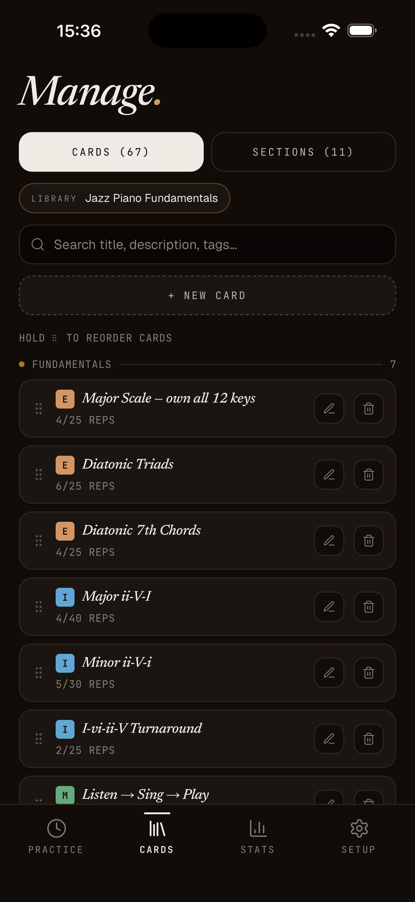 Riffshed — Dark theme